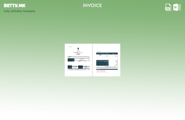 Модерен стил шаблон за хонорарна фактура